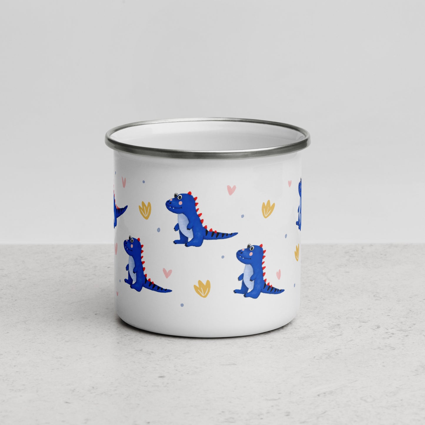 Coco the Dinosaur Enamel Mug