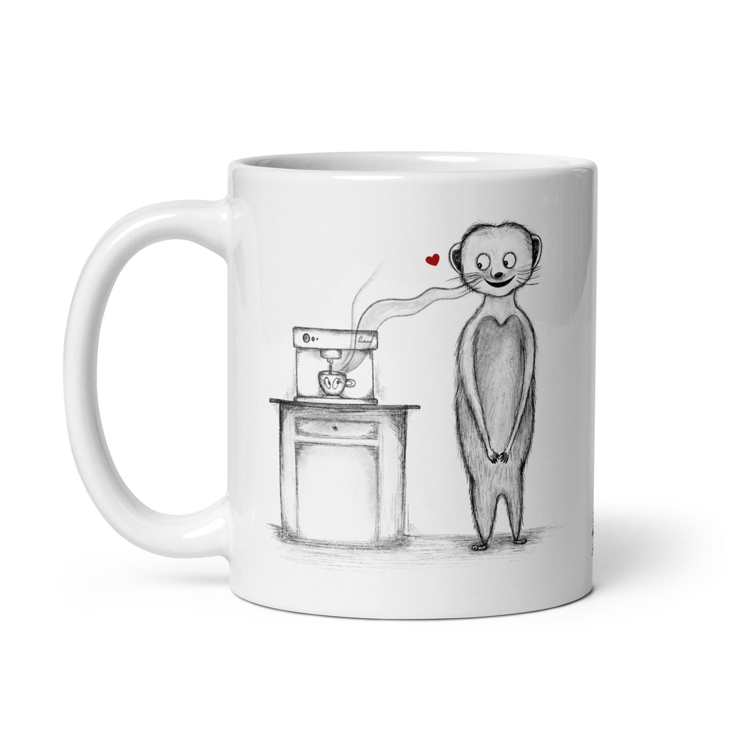 Meerkat in Love Ceramic Mug