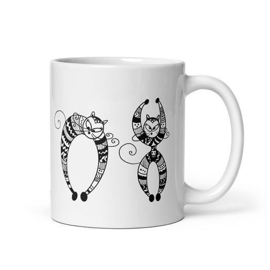 Yoga Cat Ceramic Mug