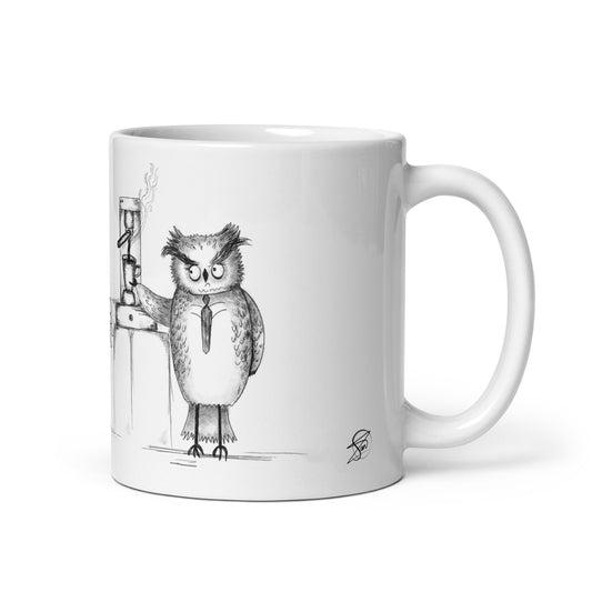 "The grumpy owl" Keramikbecher