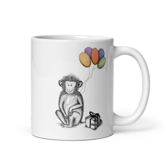 Birthday Monkey Ceramic Mug